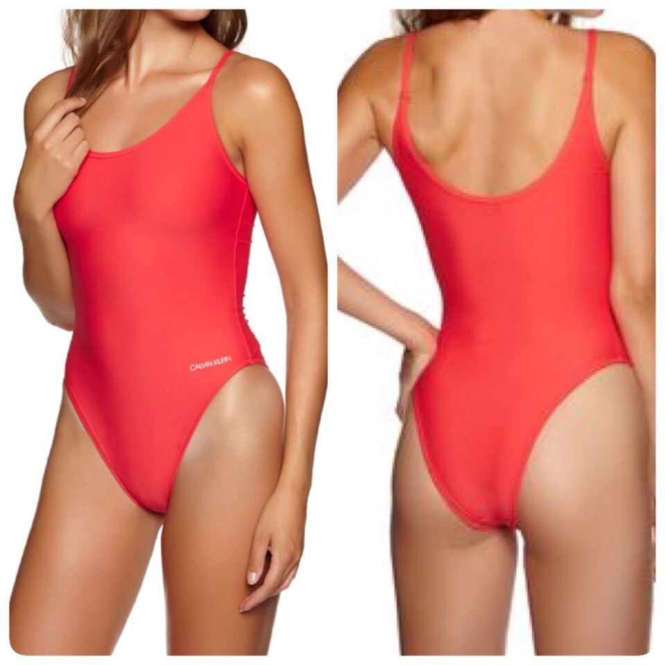 calvin klein cheeky scooped swimsuit
